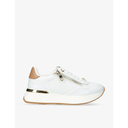 Carvela Flare zip-embellished leather low-top trainers