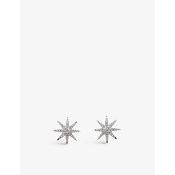  Carat London Vega star-shaped sterling silver and cubic zirconia stud earrings