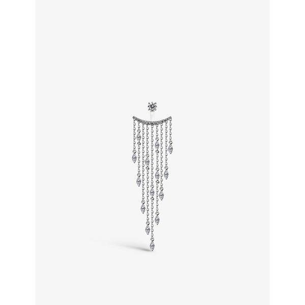  Carat London A-Lister sterling-silver and cubic zirconia single earring