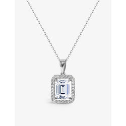 Womens Carat London Eton sterling-silver and cubic zirconia pendant necklace