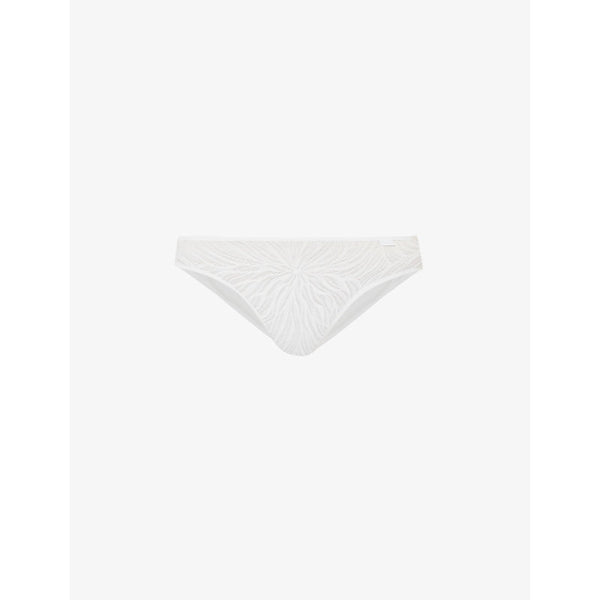 Calvin Klein Sheer Marquisette embroidered stretch-lace briefs