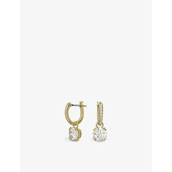  Swarovski Constella brass and zirconia drop earrings