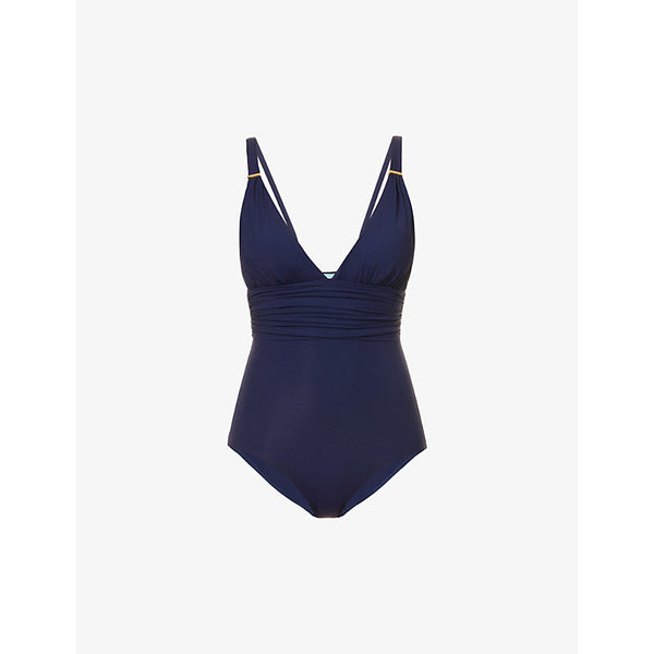  Melissa Odabash Panarea plunge-neck swimsuit