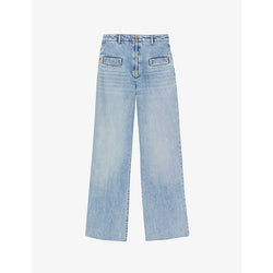  Sandro Oslo high-rise wide-leg jeans