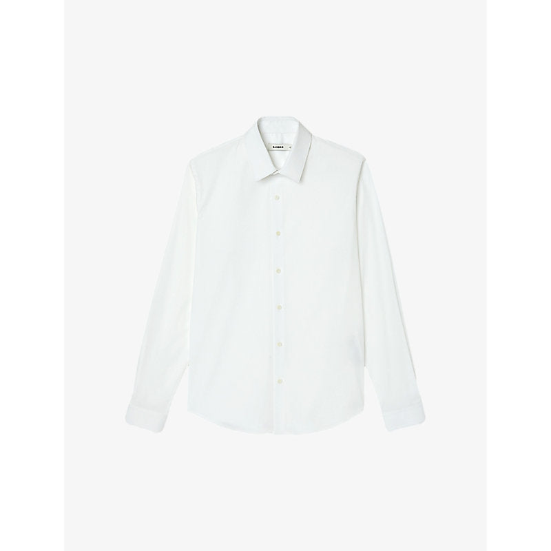  Sandro Slim-fit stretch cotton-blend shirt