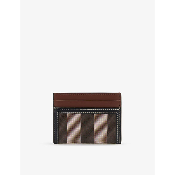  Burberry Check-print faux-leather card-holder