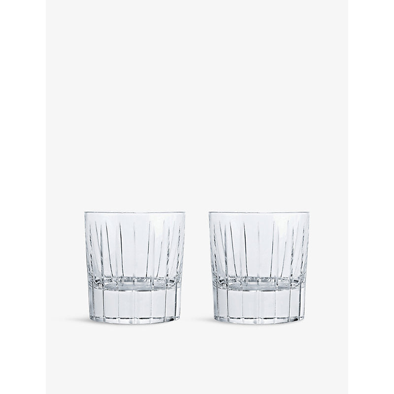 Christofle Iriana crystal lowball tumblers set of two