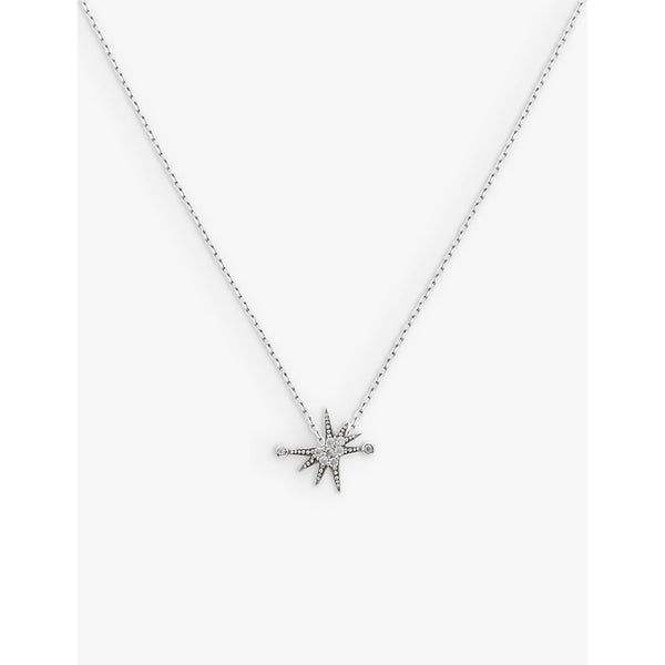 La Maison Couture Myriam Soseilos Astral Star small recycled 9ct white-gold and sapphire pendant necklace