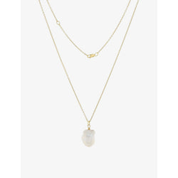 La Maison Couture Deborah Blyth Ula pearl and 18ct gold-plated silver pendant necklace