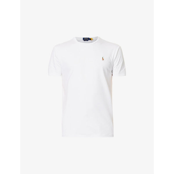 Polo Ralph Lauren Short-sleeved logo-embroidered custom slim-fit cotton-jersey T-shirt