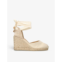  Castaner Carina self-tie cotton wedge espadrilles