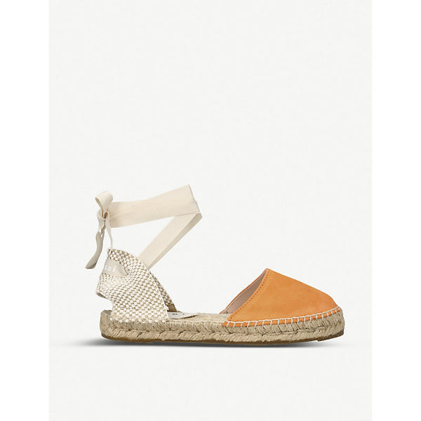 Manebi Hamptons contrast-stitch suede espadrilles