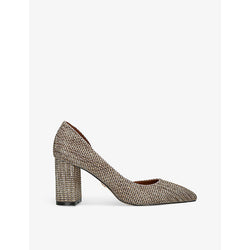  Kurt Geiger London Burlington cut-out heeled woven courts