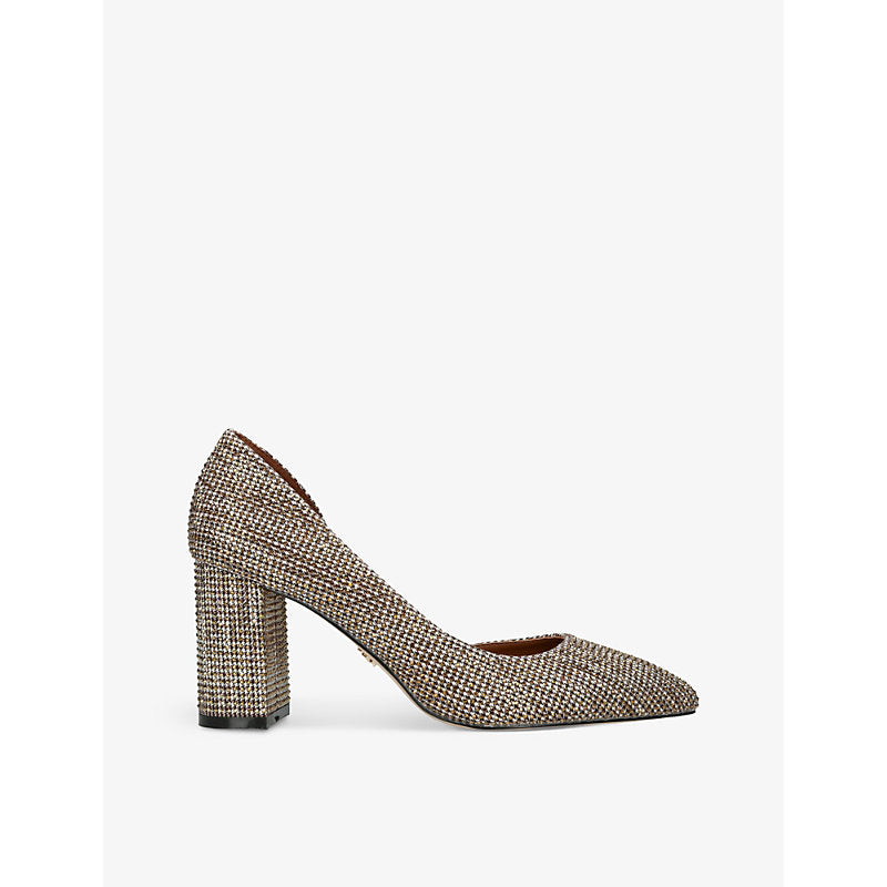  Kurt Geiger London Burlington cut-out heeled woven courts