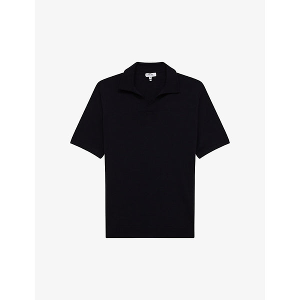  Reiss Duchie open-collar short-sleeve wool polo