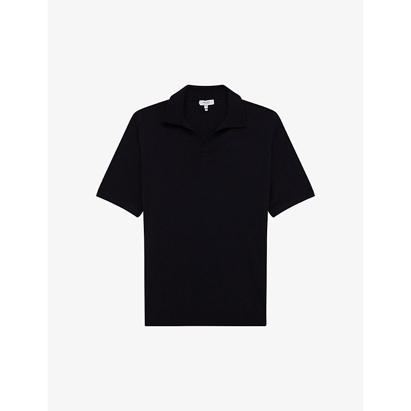  Reiss Duchie open-collar short-sleeve wool polo