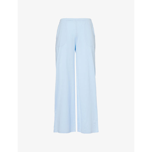 Skin Christine mid-rise wide-leg organic-cotton pyjama trousers