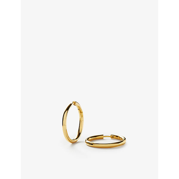 Missoma Tunnel large 18ct recycled yellow gold-plated brass hoop earrings