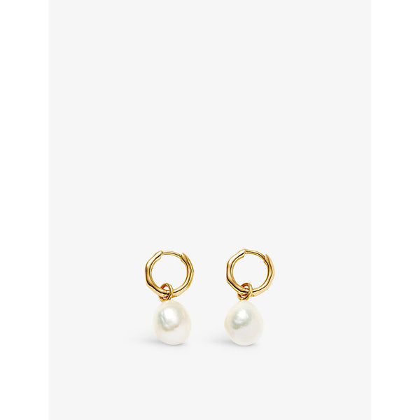 Missoma Baroque Pearl Organic recycled 18ct yellow gold-plated vermeil sterling-silver and pearl earrings