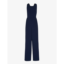 Whistles Tie-back maxi stretch-recycled polyester-blend jumpsuit | WHISTLES