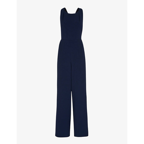 Whistles Tie-back maxi stretch-recycled polyester-blend jumpsuit | WHISTLES