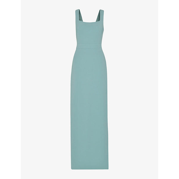 Whistles Mila square-neck stretch-recycled-polyester maxi dress | WHISTLES