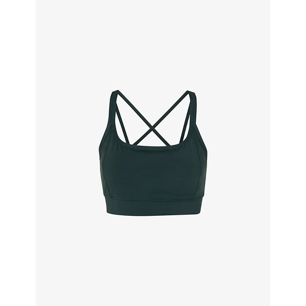 Whistles Scoop-neck cross-back stretch-recycled nylon sports bra