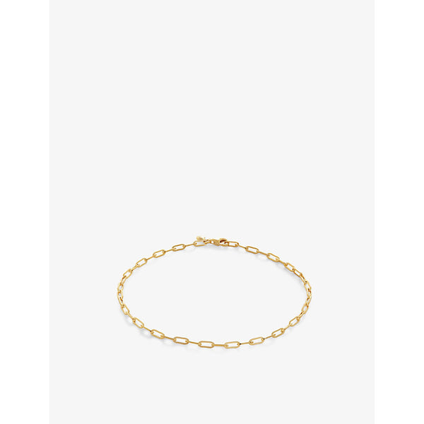 Monica Vinader Paperclip mini recycled 18ct yellow gold-plated vermeil sterling-silver chain bracelet