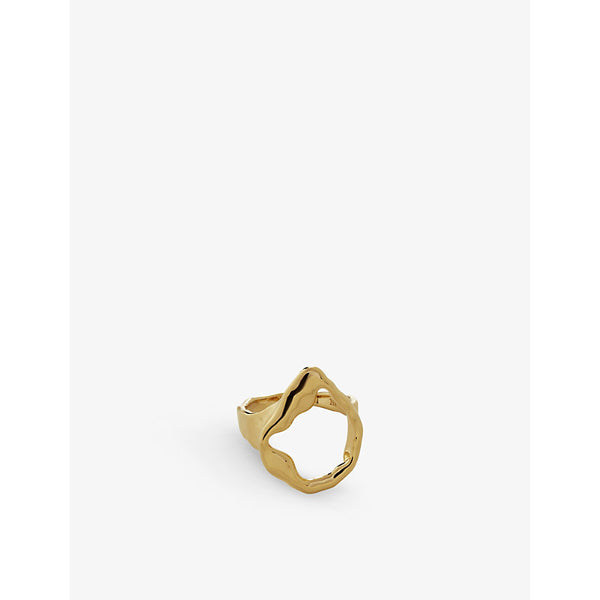 Monica Vinader Lagoon recycled 18ct yellow gold-plated vermeil sterling-silver ring