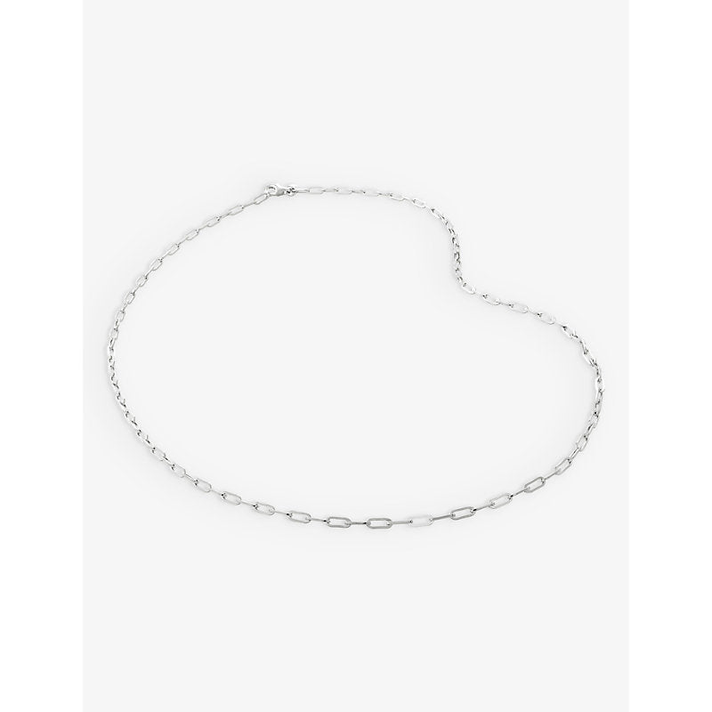 Monica Vinader Mini paperclip-chain sterling-silver necklace