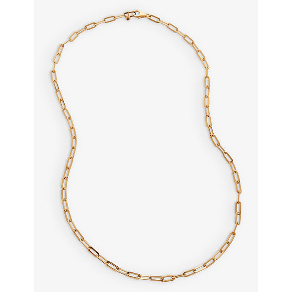 Monica Vinader Paperclip-chain 18ct yellow gold-plated vermeil recycled sterling-silver necklace