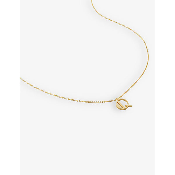 Monica Vinader Q letter-charm 18ct yellow gold-plated vermeil recycled sterling-silver pendant necklace