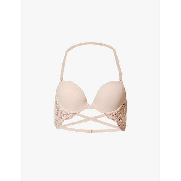  Simone Perele Eden lace-trimmed stretch-woven plunge bra