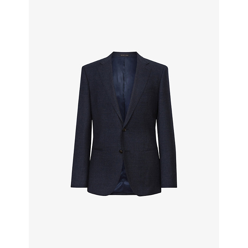  Reiss Dunn checked slim-fit wool blazer