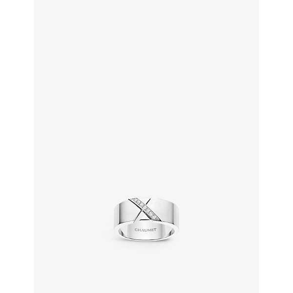 Chaumet Liens Évidence 18ct white-gold and 0.06ct diamond ring