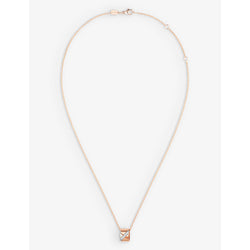 Chaumet Liens Évidence 18ct rose-gold and 0.05ct diamond pendant necklace