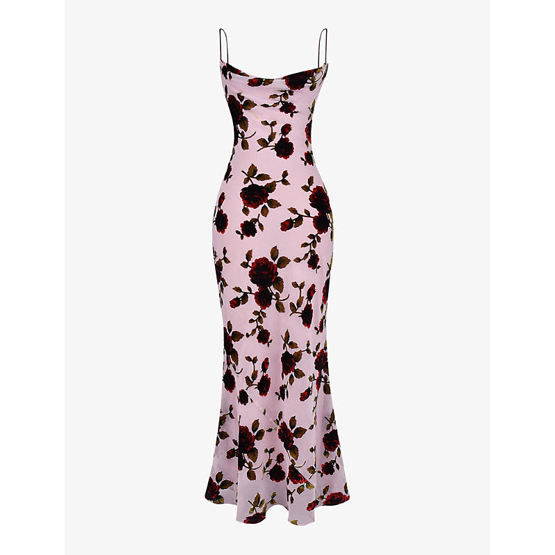 House Of Cb Serena floral-print stretch-woven maxi dress | HOUSE OF CB