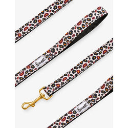 French Bandit Wild Wild Woof leopard-pattern woven dog leash