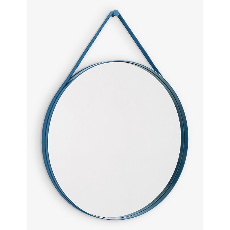 Hay Strap No 2 circular steel and glass mirror 70cm