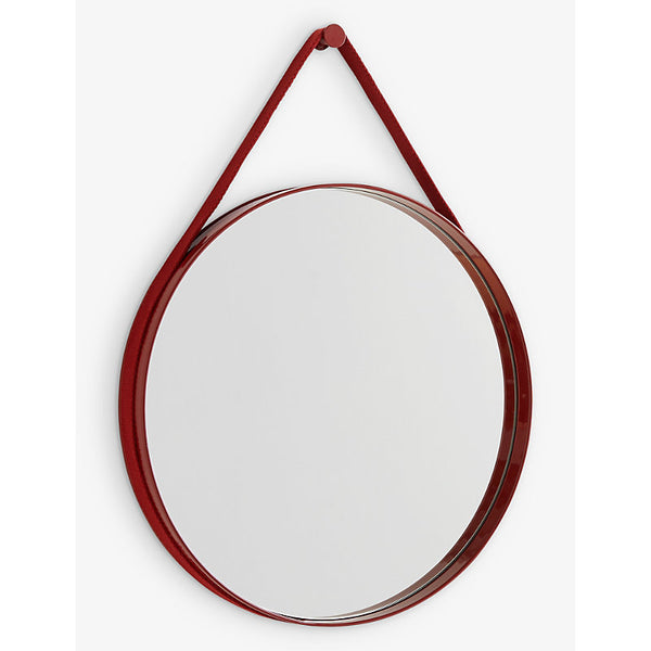 Hay Strap No 2 circular steel and glass mirror 50cm