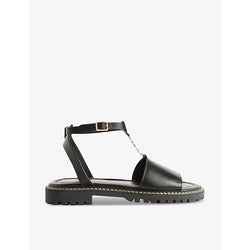  Claudie Pierlot Jewel-embellished treaded-sole leather sandals