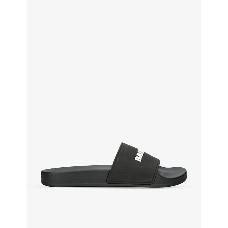 Balenciaga Logo-embossed rubber slides | Balenciaga