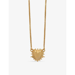 Rachel Jackson Electric Love 22ct yellow-gold plated sterling-silver mini pendant necklace