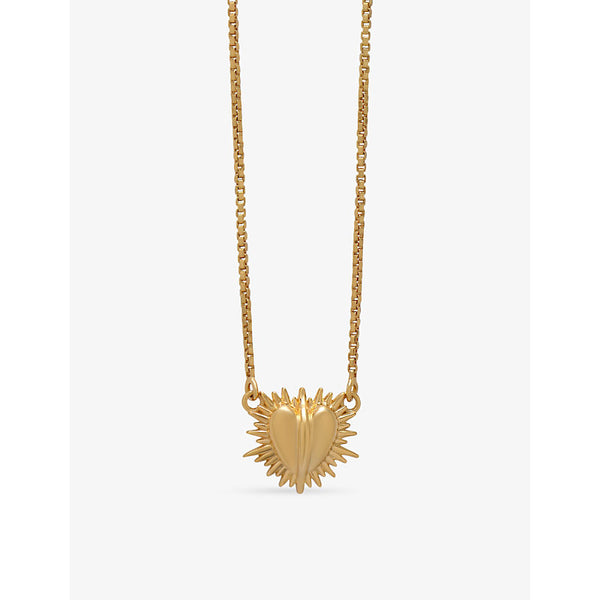 Rachel Jackson Electric Love 22ct yellow-gold plated sterling-silver mini pendant necklace