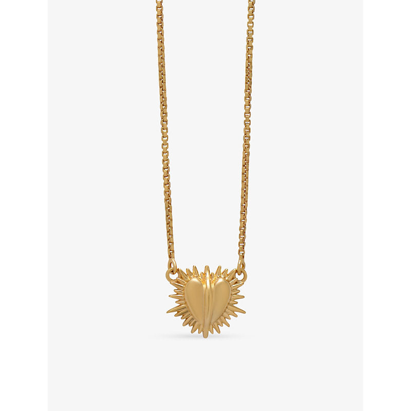 Rachel Jackson Electric Love 22ct yellow-gold plated sterling-silver mini pendant necklace