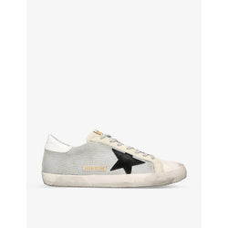  Golden Goose Superstar star-appliqué leather and mesh low-top trainers