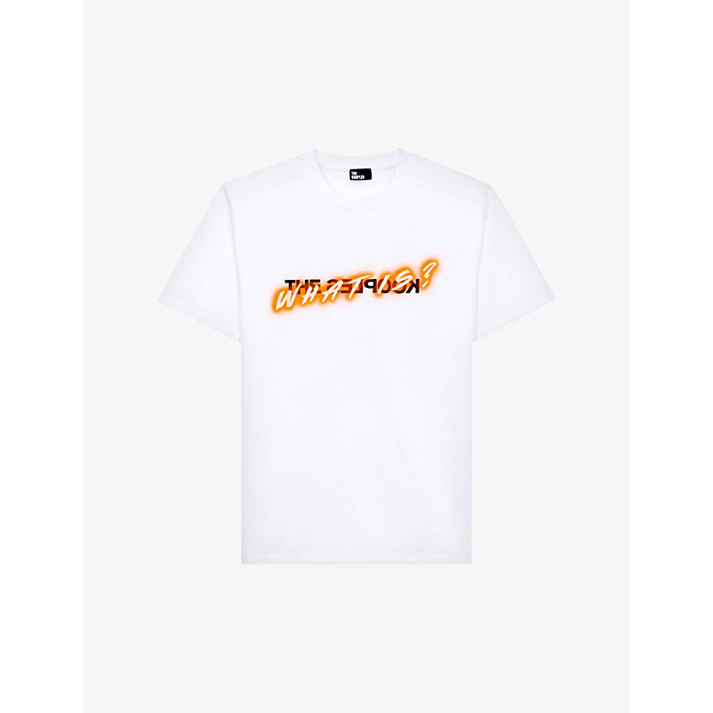  The Kooples What Is? brand-print cotton-jersey T-shirt