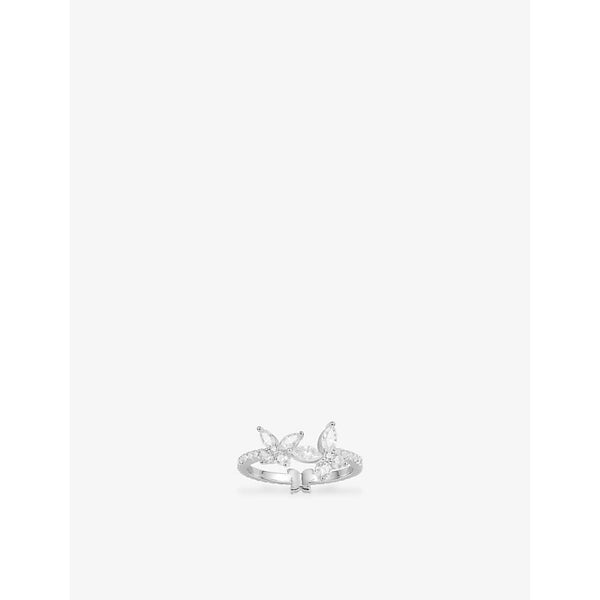  Apm Monaco Butterfly sterling-silver and cubic zirconia ring