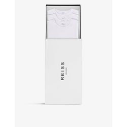  Reiss Bless short-sleeved crewneck pack of three cotton-jersey T-shirts