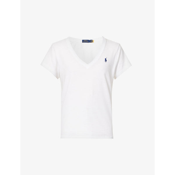 Polo Ralph Lauren Logo-embroidered V-neck cotton-jersey T-shirt